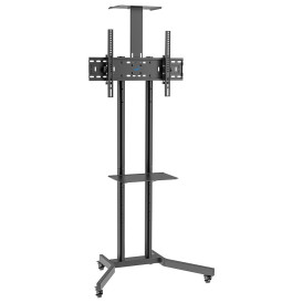 Suporte Pedestal com Rodízios e 7 Níveis de Regulagem de Altura para TVs de 32" a 75" - A06V6_S